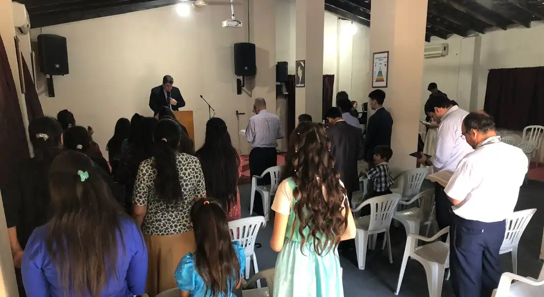Primera reunión con la familia del Pastor Héctor Rojas y la congregación de Itá.